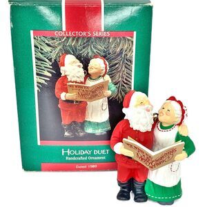 Hallmark Keepsake Ornament Christmas Tree Holiday Duet 1989 Mr & Mrs Claus w Box